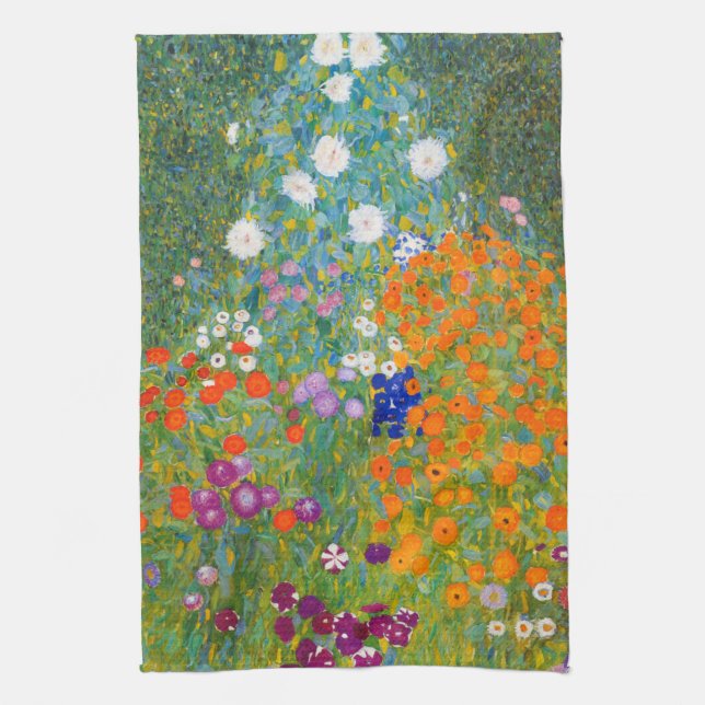 Blomsterträdgård | Gustav Klimt Kökshandduk (Vertikal)