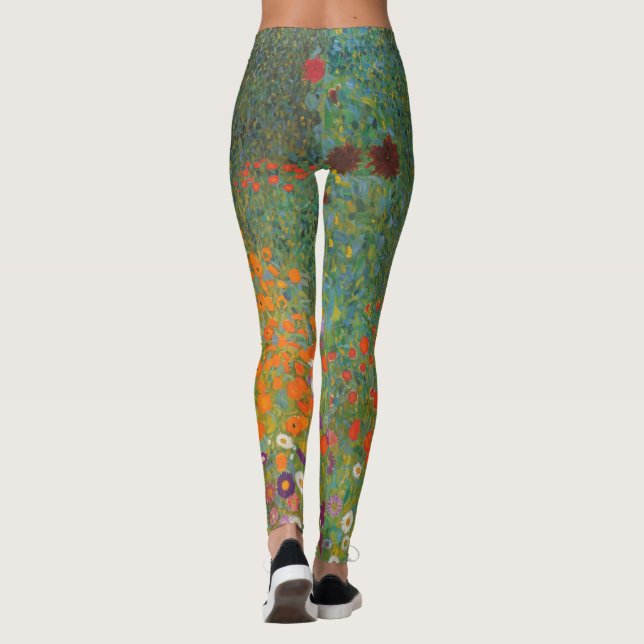 Blomsterträdgård (Gustav Klimt) Leggings (Baksida)