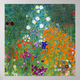 Blomsterträdgård Gustav Klimt Poster