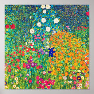 Blomsterträdgård Gustav Klimt Poster