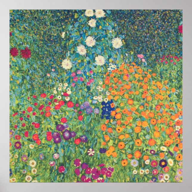 Blomsterträdgård Gustav Klimt Poster (Framsidan)