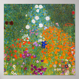 Blomsterträdgård Gustav Klimt Poster