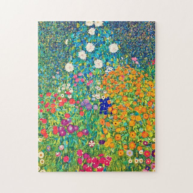 Blomsterträdgård, Gustav Klimt Pussel (Vertikal)