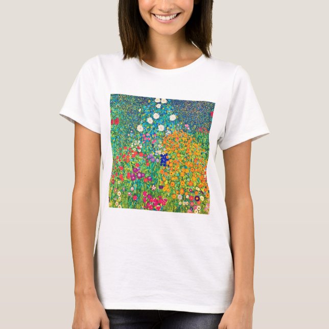 Blomsterträdgård, Gustav Klimt T Shirt (Framsida)