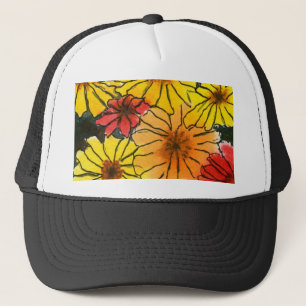 Blomsterträdgård Hat Truckerkeps