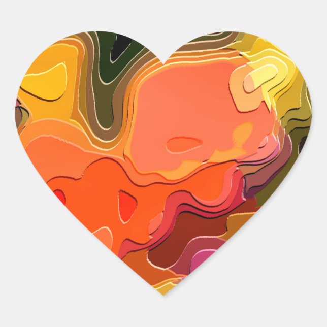 BLOMSTERTRÄDGÅRD HJÄRTFORMAT KLISTERMÄRKE (Framsida)