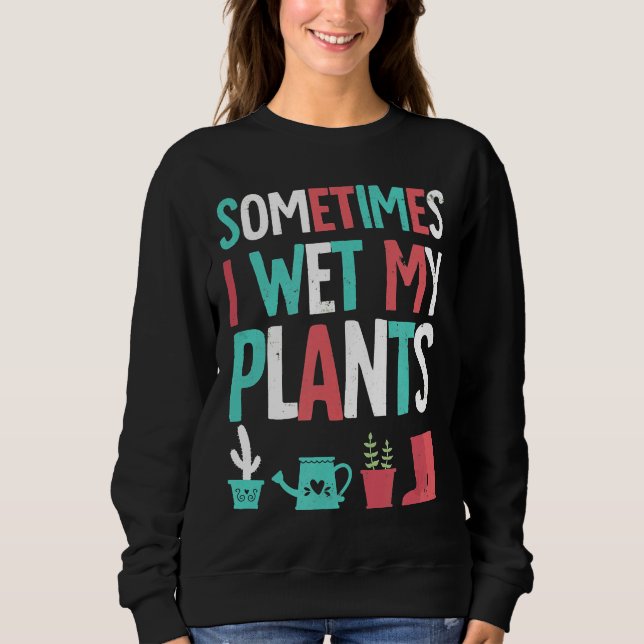  Blomsterträdgård I Blöt Mina växter i Humor T Shirt (Framsida)