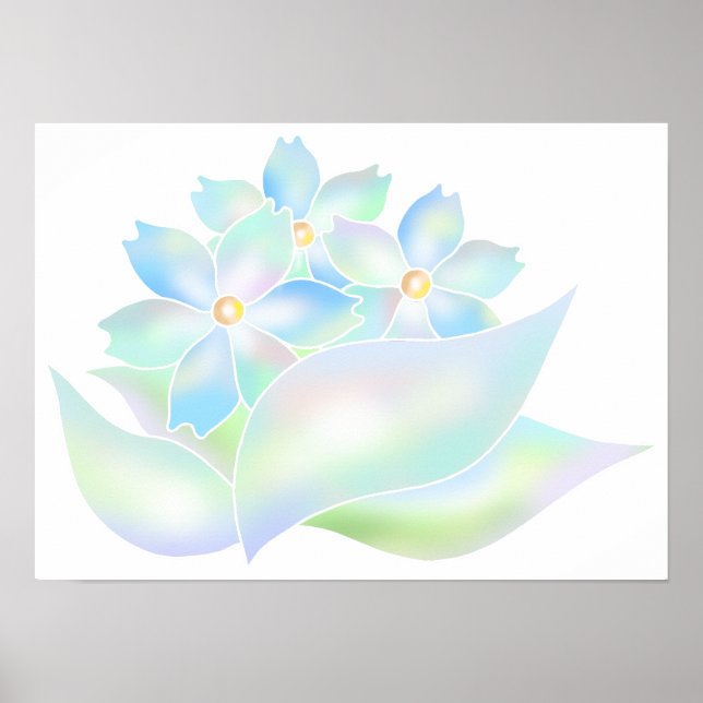 Blomsterträdgård insvept i ljus. poster (Framsidan)