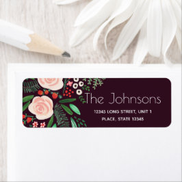 Blomsterträdgård | Julhelg | Adressetiketter Returadress Etikett