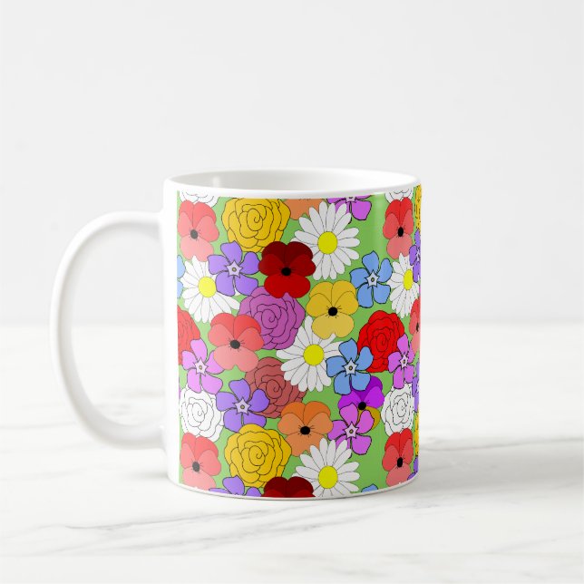 Blomsterträdgård Kaffe Mugg (Vänster)