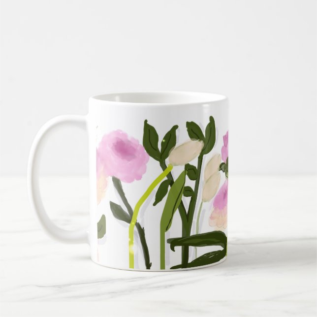 blomsterträdgård kaffemugg (Vänster)