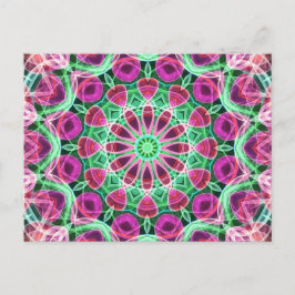 Blomsterträdgård kaleidoskop vykort