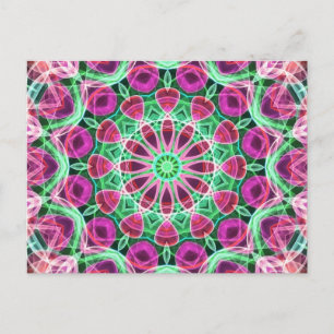Blomsterträdgård kaleidoskop vykort