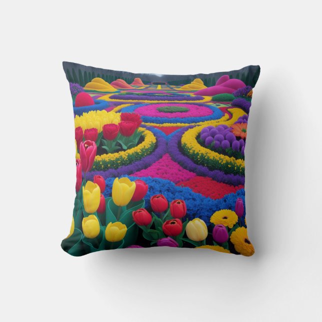 Blomsterträdgård Kudde (Framsida)