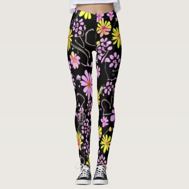 Blomsterträdgård Leggings (Framsida)