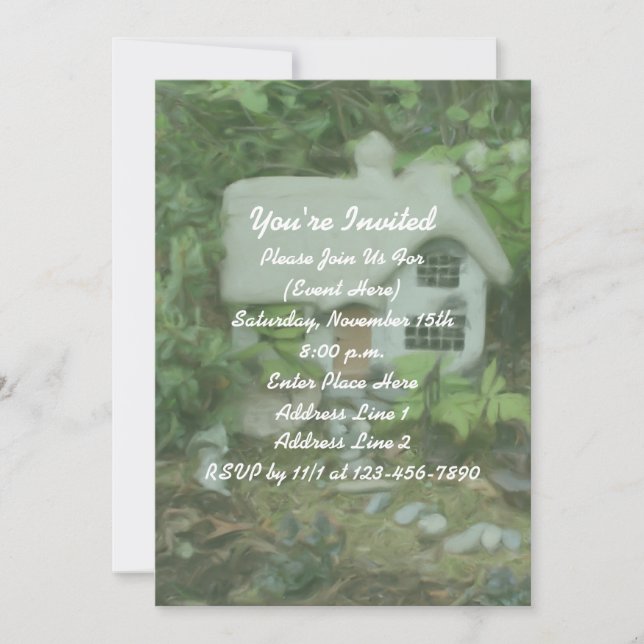 Blomsterträdgård: Måla Party Inbjudningar (Framsida)