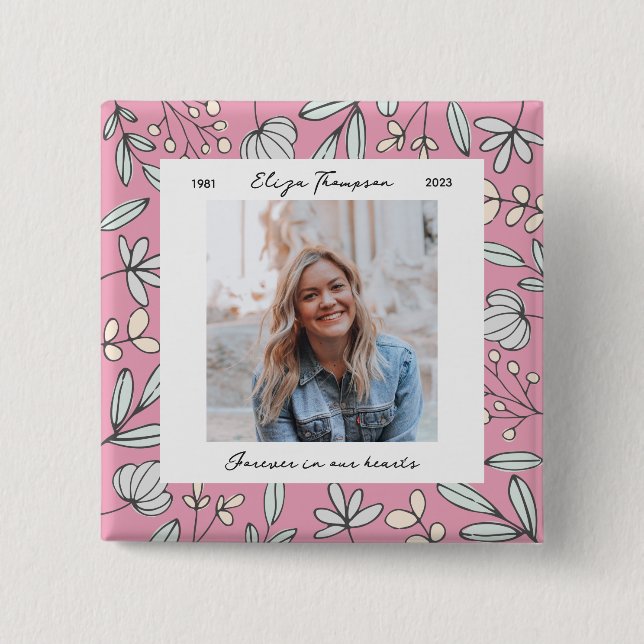 Blomsterträdgård Memorial Knapp (Framsida)