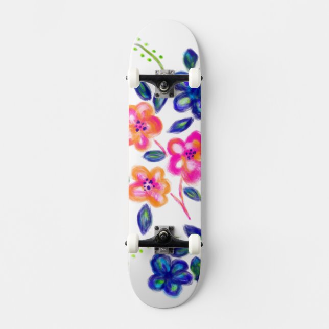 blomsterträdgård mini skateboard bräda 18,5 cm (Framsida)