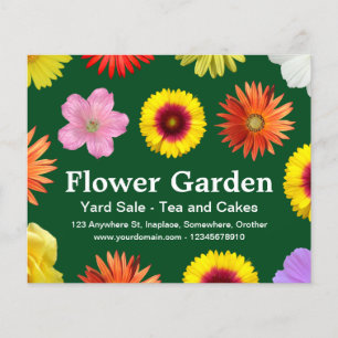 Blomsterträdgård - Mörk grönt 02481c Flygblad