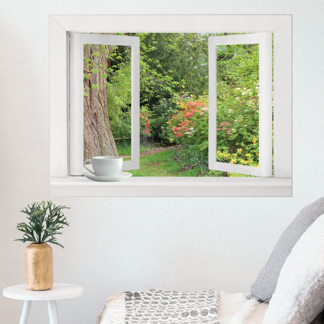 Blomsterträdgård - Öppna fönster med Söt Poster (Skapare uppladdad)