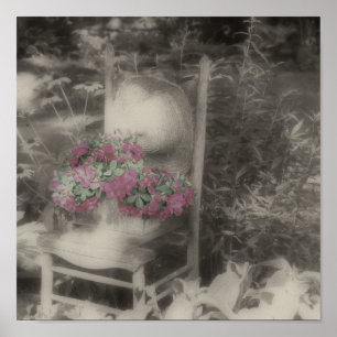 Blomsterträdgård Ordförande Partial Färg Poster