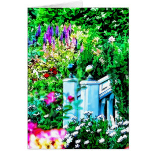 Blomsterträdgård Paradise Hälsningskort