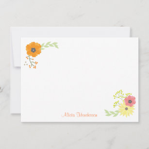 blomsterträdgård - platta anteckningskort