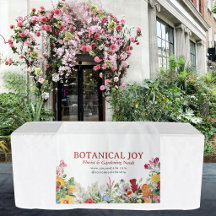 Blomsterträdgård Pop Up Butik Bordlöpare Skylt