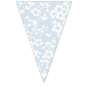 Blomsterträdgård - Puderblå Vimplar