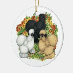 Blomsterträdgård Silkies Julgransprydnad Keramik
