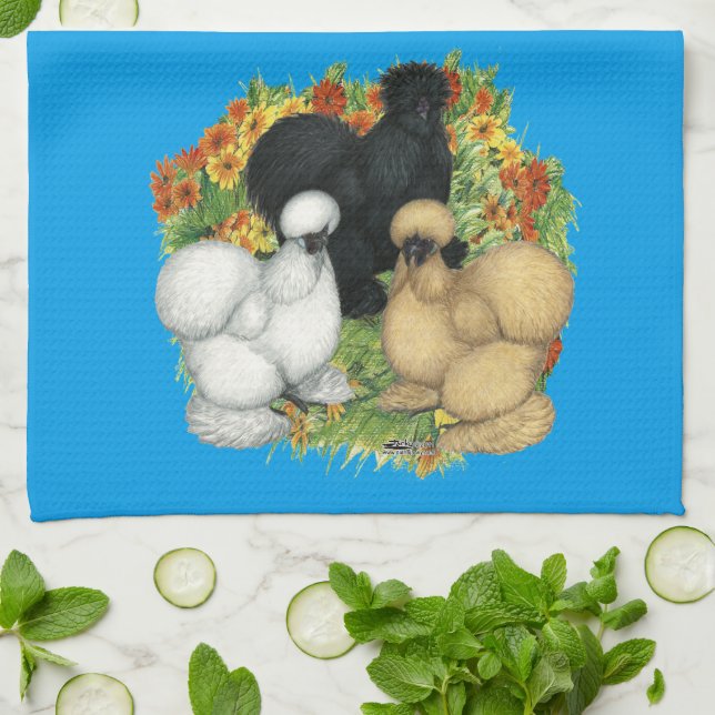 Blomsterträdgård Silkies Kökshandduk (Vikta)