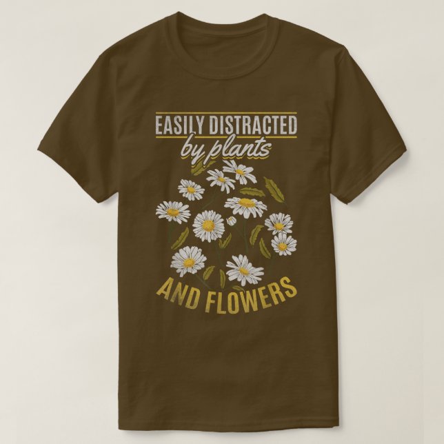 Blomsterträdgård som lätt sprids av växter och flö t shirt (Design framsida)