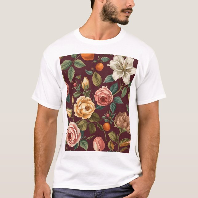 Blomsterträdgård T Shirt (Framsida)