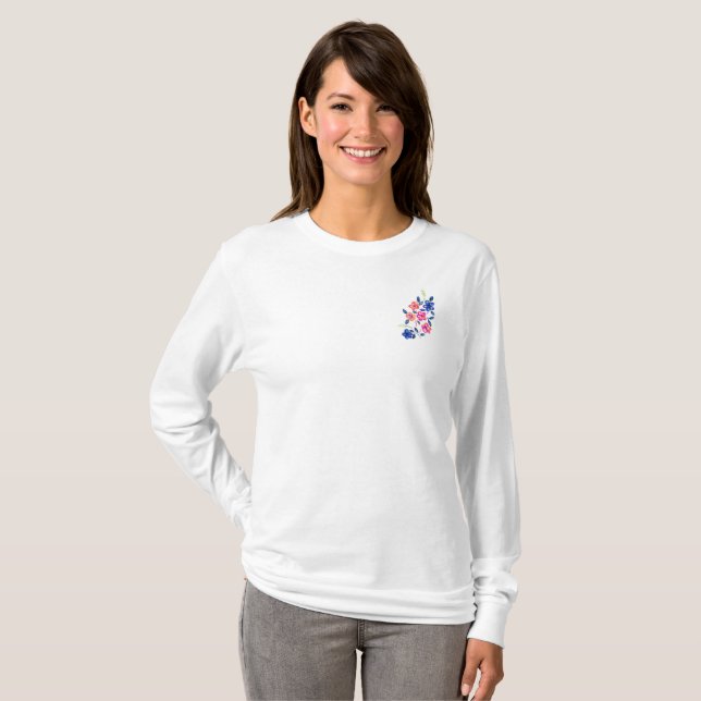 blomsterträdgård t shirt (Hel framsida)