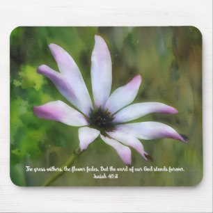 Blomsterträdgård Tro Bibelvers Musmatta