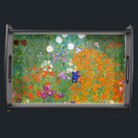 Blomsterträdgård vid den Gustav Klimt blommigten Frukostbricka<br><div class="desc">Bauerngarten/för blomsterträdgården/för stugan målade trädgårds- vintagekonst i 1905 av den österrikiska symbolisten & art nouveaukonstnären Gustav Klimt (1862-1918).  Blom- magasin för vintagekonstportion.</div>