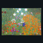 Blomsterträdgård vid Gustav Klimt vintageblommigt Bordstablett<br><div class="desc">Bauerngarten/för blomsterträdgården/för stugan målade trädgårds- vintagekonst i 1905 av den österrikiska symbolisten & art nouveaukonstnären Gustav Klimt (1862-1918)</div>