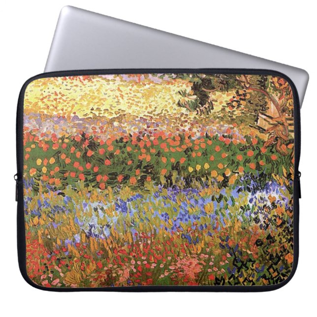 Blomsterträdgård Vincent van Gogh. Laptop Fodral (Framsidan)