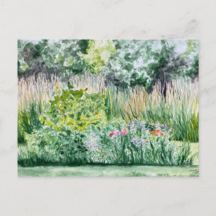 blomsterträdgård vykort