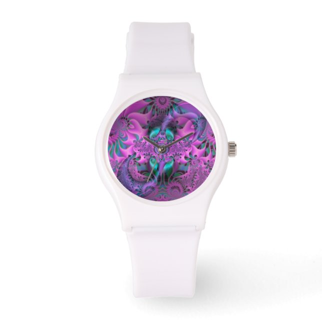 Blomsterträdgårdar Psychedelic Armbandsur (Framsida)