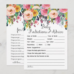 Blomsterträdgården Babykläder för 2 x spel, 5 x 7 Inbjudningar