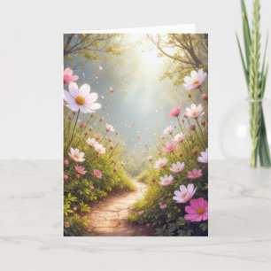 Blomsterträdgården Cosmos från födelsedagen Kort