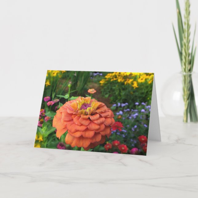 Blomsterträdgården färgar kortet kort (Framsida)