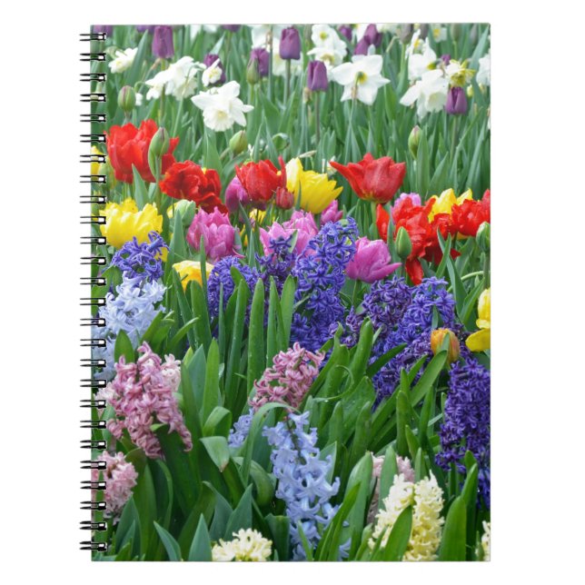 Blomsterträdgården Färgfull vår Anteckningsbok (Framsidan)
