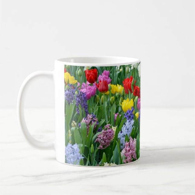 Blomsterträdgården Färgfull vår Kaffemugg (Vänster)