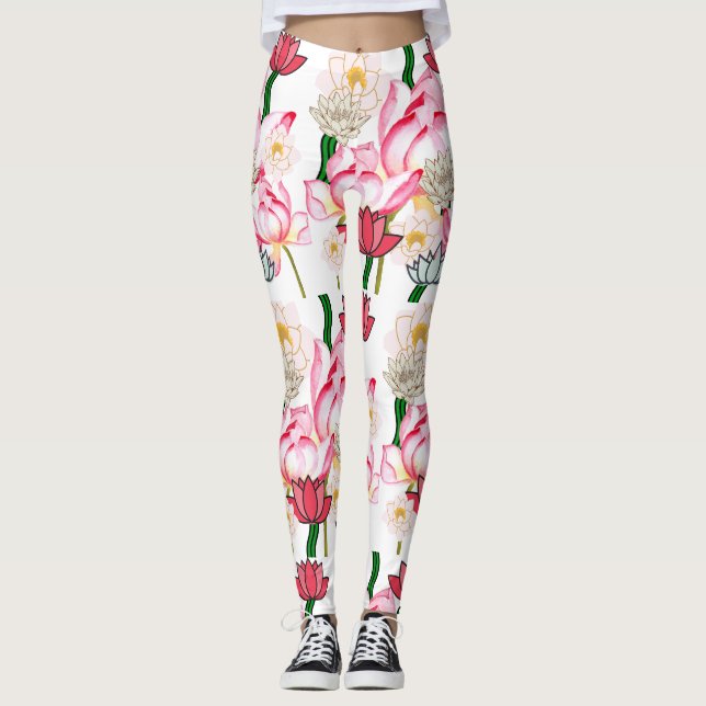 Blomsterträdgården Mikitiez lotus ro Leggings (Framsida)