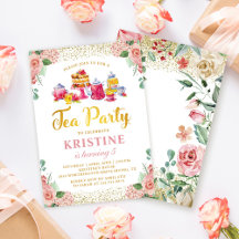 Blomsterträdgården Tea Party Girls födelsedag
