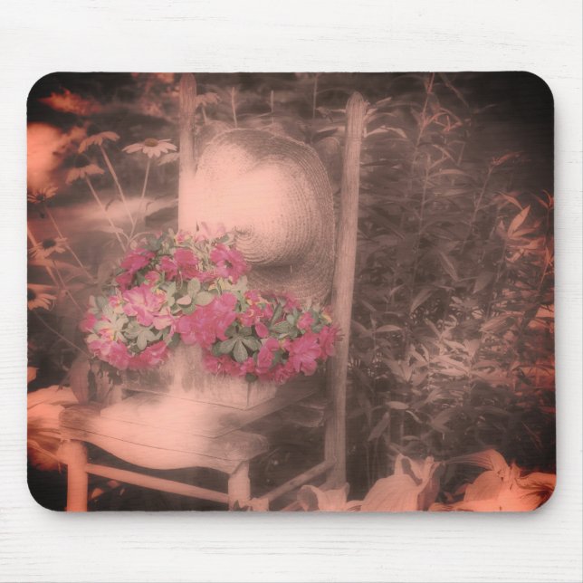 Blomsterträdgårdens Vintage Black and White Musmatta (Framsidan)