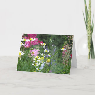 Blomsterträdgårdhälsningkort Kort