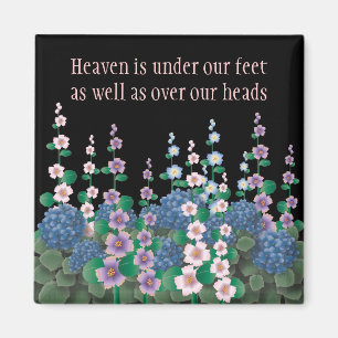 Blomsterträdgårdhimmel på jordmagneten magnet